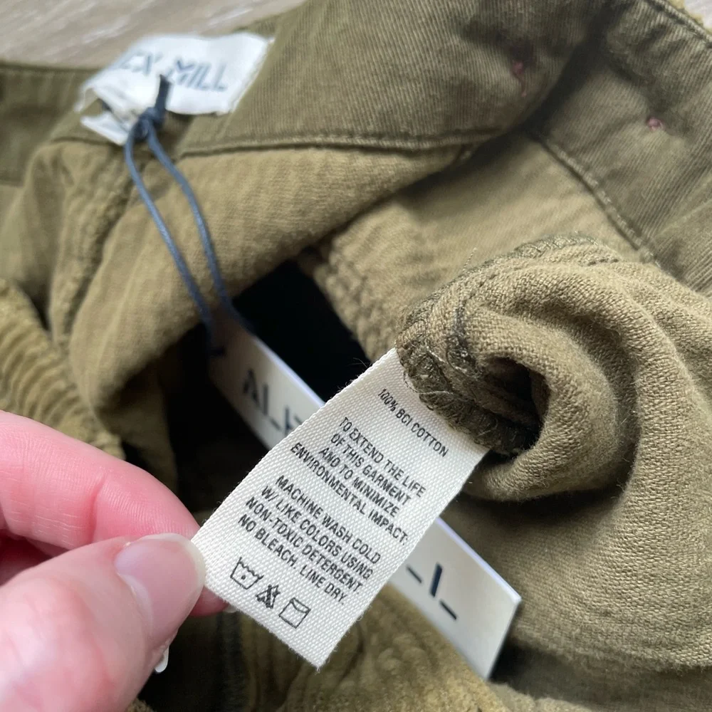 NWT Alex Mill Women’s Neil Straight Leg Pant Corduroy Sz 2 Green 100% Cotton - Picture 9 of 14